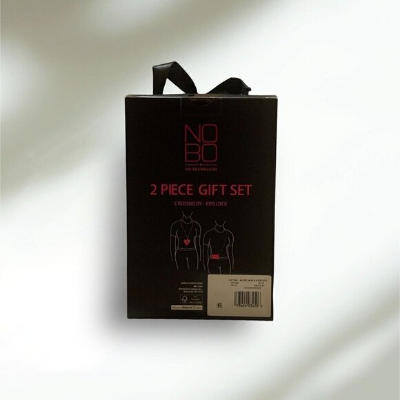 No Boundaries Crossbody Bag Kisslock Purse 2PC Set Blue Gold Silver Hardware - Picture 6 of 11